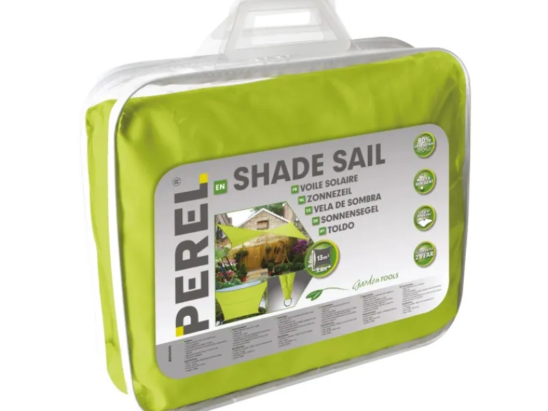 Viereck-Sonnensegel 360 cm x 360 cm Limegrün*Perel Discount