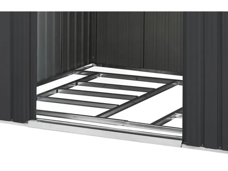 Pergart Gartenlauben|Bodenfundament Frankfurt II 1112 Alu 309 cm x 352 cm x 2,6 cm