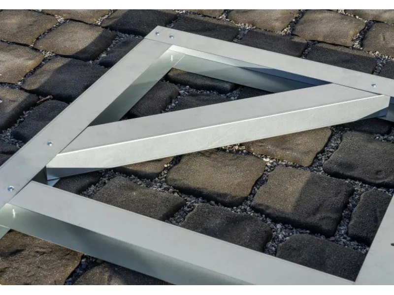 Pergart Gartenlauben|Bodenfundament Frankfurt II 1112 Alu 309 cm x 352 cm x 2,6 cm