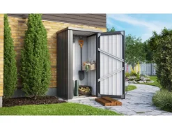 Pergart Gartenschränke|Gerätehaus Marburg 98 cm x 81 cm x 180 cm Anthrazit-Matt