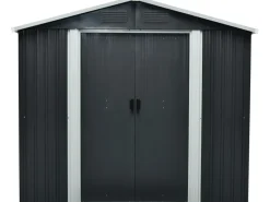 Pergart Gartenschränke|Metall-Gerätehaus Dresden Grau-Creme 3,66 m²