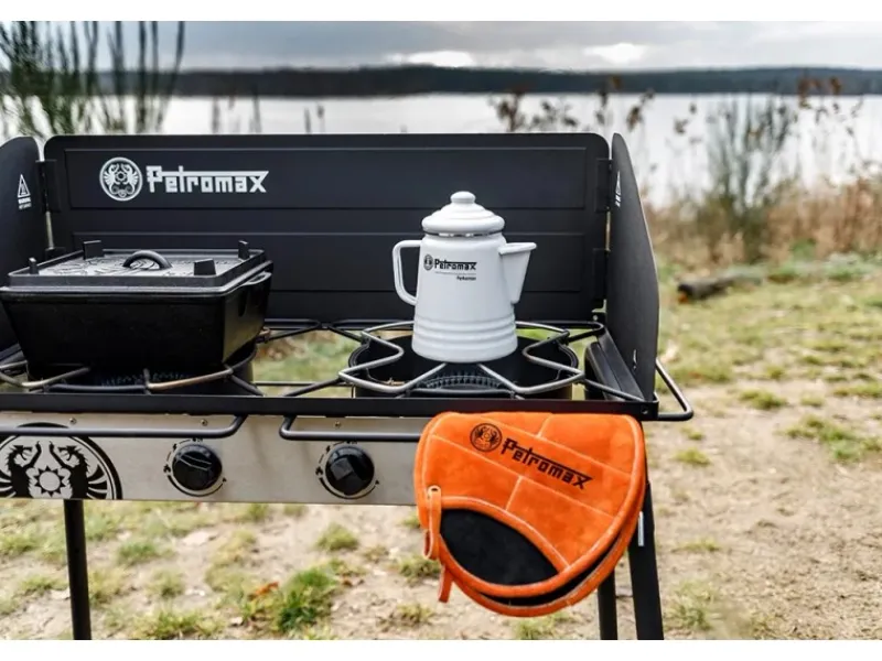 Aramid Topflappen mit Eingriff Paar Schwarz-Orange*Petromax