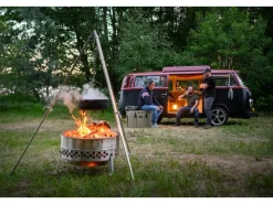 Petromax Campingzubehör|Dreibein-Set mit Kette & Haken D1 Stahl Aufstellhöhe 88 cm - 144 cm