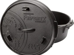 Petromax Campingzubehör|Dutch Oven FT4.5 Schwarz mit Standfüßen 3,5 l