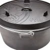 Petromax Campingzubehör|Dutch Oven FT18 Schwarz mit Standfüßen ca. 17,3 l