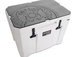 Haft-Auflage für Passiv-Kühlbox 50 l Grau Drachenemblem*Petromax Best