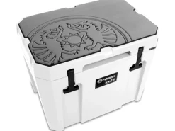 Haft-Auflage für Passiv-Kühlbox 25 l Grau Drachenemblem*Petromax Hot