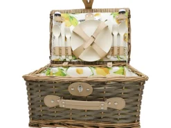 Picknick-Korb Zitronenmuster 24-teilig* Hot