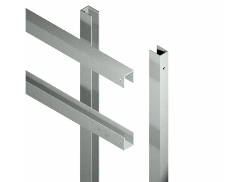 Plus Balkonsichtschutz|Holz Sichtschutzzaun Artura WPC Schiefergrau mit Glas 180 cm x 175 cm