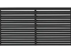 Holz Sichtschutzzaun Osaka Nadelholz Schwarz 180 cm x 93 cm*Plus Best