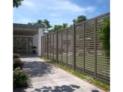 Plus Balkonsichtschutz|Holz Sichtschutzzaun Harmoni Nadelholz Umbragrau 180 cm x 180 cm