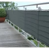 Floracord Balkonsichtschutz|Polyester Balkonumrandung 75 x 300 cm Anthrazit