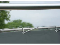 Floracord Balkonsichtschutz|Polyester Balkonumrandung 75 x 300 cm Anthrazit