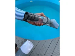 Pool-Handsauger inkl. Akku und Ladegerät Weiß-Grau* Discount