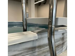 Poolleiter Edelstahl 3-stufig mit Handlauf bis 120 cm*Poolomio Clearance