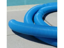 Poolomio Poolreinigung|Poolschlauch 32mm Blau mit Trennmuffen, 9,9 Meter