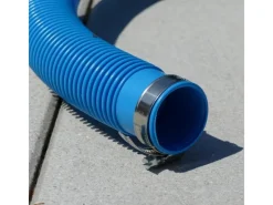 Poolomio Poolreinigung|Poolschlauch 32mm Blau mit Trennmuffen, 9,9 Meter