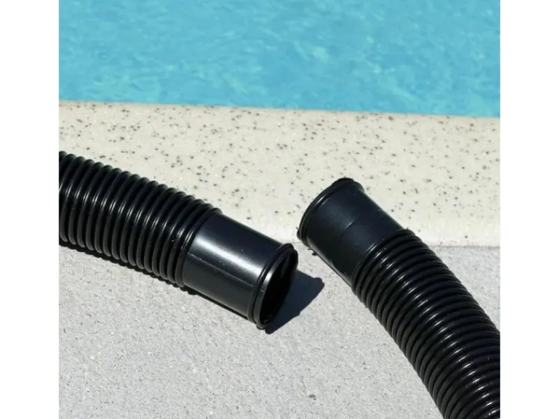 Poolomio Poolreinigung|Solarschlauch 32mm Schwarz mit Trennmuffen, 12 Meter