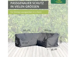 Mehr Garten Schutzhüllen|Premium Dining-Lounge-Ecke L-Form