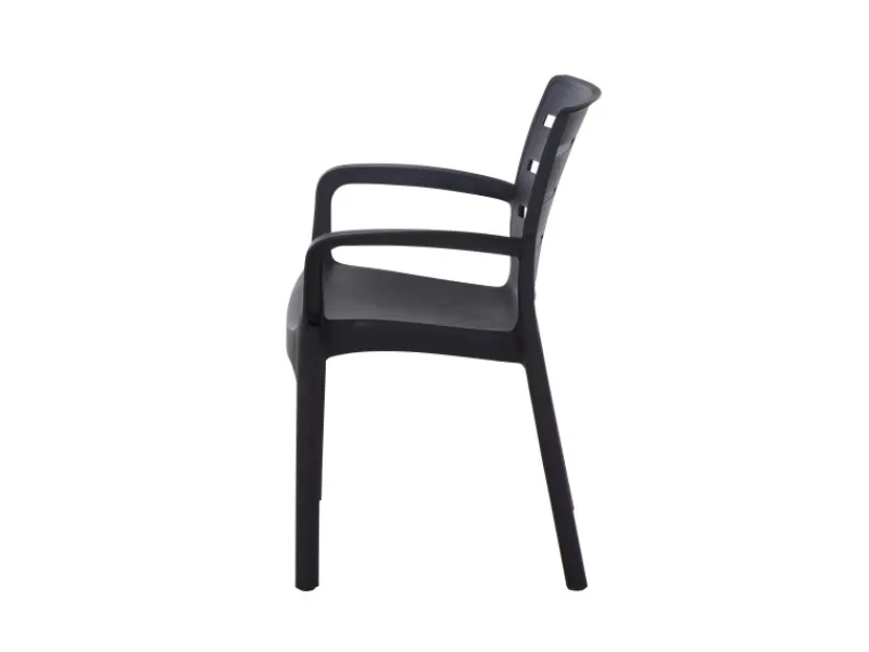 Progarden Stapelsessel Borneo 54 cm x 61 cm x 82 cm Anthrazit* Discount