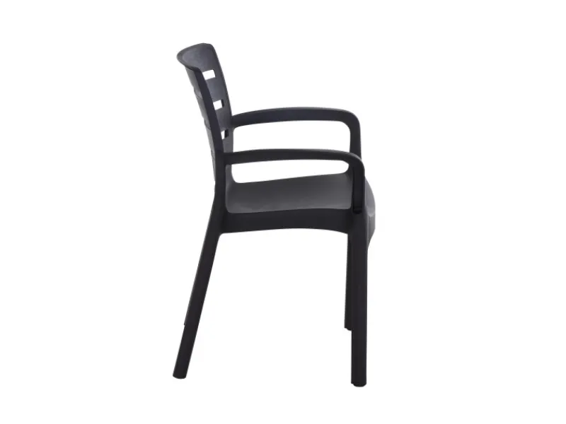 Progarden Stapelsessel Borneo 54 cm x 61 cm x 82 cm Anthrazit* Discount