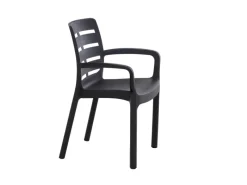 Progarden Stapelsessel Borneo 54 cm x 61 cm x 82 cm Anthrazit* Discount