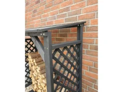 Kaminholzregal Speyer Kiefer Anthrazit (BxTxH) 119,5 x 68 x 148 cm*Promadino Hot