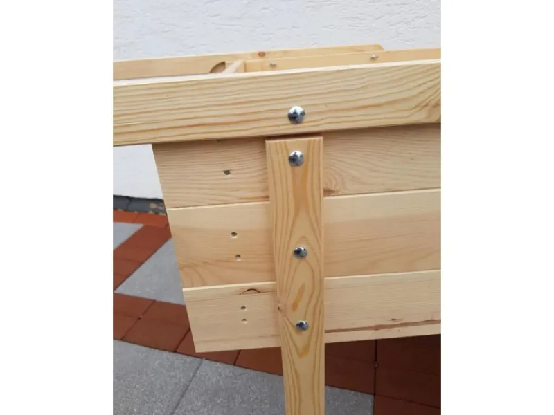 Promadino Gartendekoration|Marktwagen Kiefernholz mit Baldachin Weiß/ (LxBxH) 173x82x184 cm