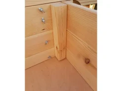 Promadino Gartendekoration|Marktwagen Kiefernholz mit Baldachin Weiß/ (LxBxH) 173x82x184 cm