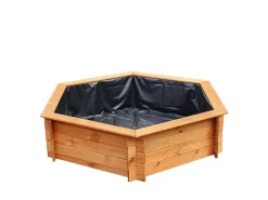 Sechseck-Hochteich Ø 200 cm inkl. Pumpe 220 Volt aus Kiefernholz*Promadino