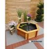 Sechseck-Hochteich Ø 100 cm inkl. Solarpumpe aus Kiefernholz*Promadino Sale