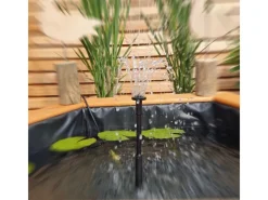 Sechseck-Hochteich Ø 150 cm inkl. Pumpe 220 Volt aus Kiefernholz*Promadino Discount