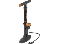 Prophete Sportgeräte|Fahrräder|Stand-Luftpumpe mit Manometer 56 cm für alle Ventilarten
