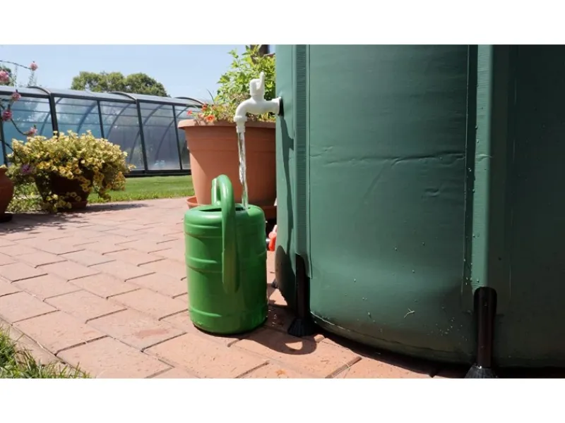 PROREGAL Regenwasser-Nutzung|500 Liter Faltbare Regentonne Renata Wassertank Filter und Schlauchschnelladapter UV-Stabiles PVC