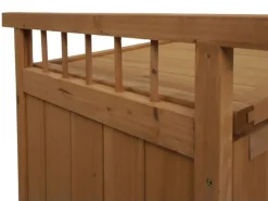 PROREGAL Auflagenboxen|Aufbewahrungstruhe HxBxT 53x108x60cm Tanne Holz Natur Gartentruhe Auflagenbox Truhe