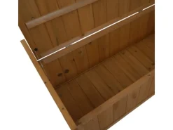 PROREGAL Auflagenboxen|Aufbewahrungstruhe HxBxT 53x108x60cm Tanne Holz Natur Gartentruhe Auflagenbox Truhe