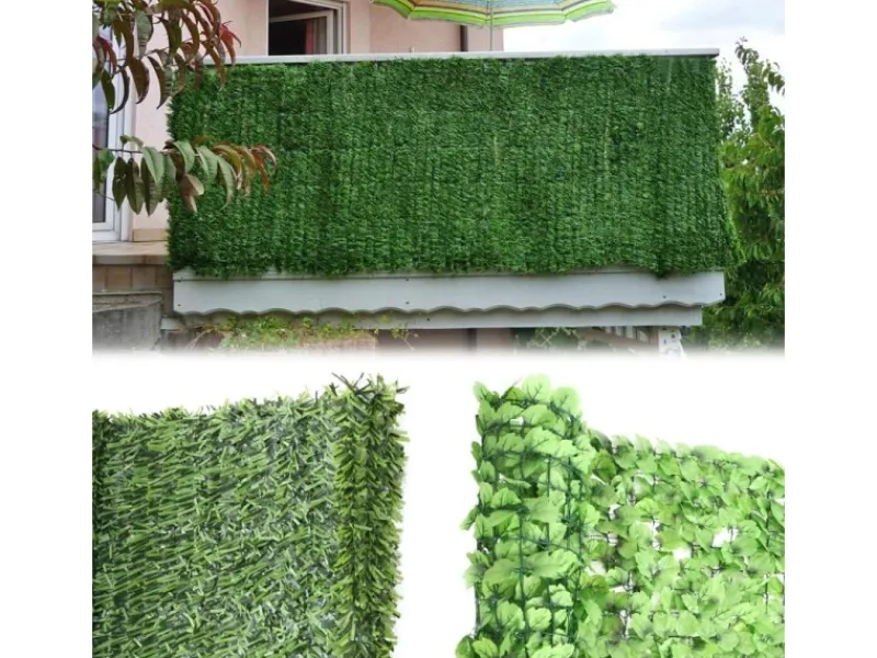 Balkonsichtschutz 100x500x1cm Zaun Tanne Hell*PROREGAL Outlet