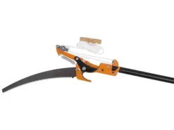 PROREGAL Baumscheren|Gartenscheren|Baumschere WOOD mit Teleskopstange 240cm Schwarz-Orange