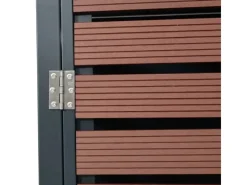 PROREGAL Weitere Ordnungssysteme Für Den Garten|3er Mülltonnenverkleidung HxBxT 119x205x84 cm Walnuss-Holzoptik Mülltonnenbox Mülltonnenabdeckung WPC Metall 109kg