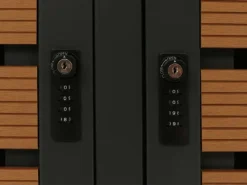 PROREGAL Weitere Ordnungssysteme Für Den Garten|4er Mülltonnenverkleidung HxBxT 119x264x84 cm Teak-Optik Mülltonnenbox Mülltonnenabdeckung WPC Metall 130kg