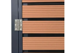 PROREGAL Weitere Ordnungssysteme Für Den Garten|3er Mülltonnenverkleidung HxBxT 119x205x84 cm Teak-Optik Mülltonnenbox Mülltonnenabdeckung WPC Metall 109kg