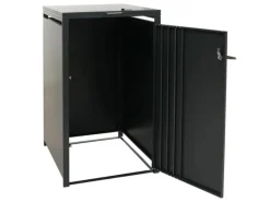 PROREGAL Weitere Ordnungssysteme Für Den Garten|1er-Mülltonnenverkleidung Mit Deckel HxBxT 122x68x84 cm Anthrazit Holzoptik Hell Mülltonne 35kg