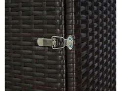 3er-Mülltonnenverkleidung HxBxT 110x195x66 cm Poly-Rattan 3x120L Mülltonnenbox Mülltonnenabdeckung*PROREGAL Discount