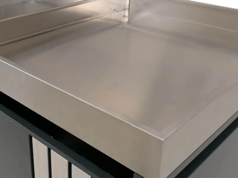 2er-Mülltonnenverkleidung Mit Pflanzkasten HxBxT 125x132x84 cm Anthrazit Holzoptik Hell Mülltonne 55kg*PROREGAL Online