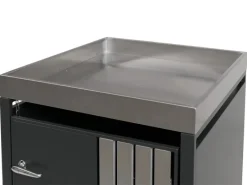 1er-Mülltonnenverkleidung Mit Pflanzkasten HxBxT 125x68x84 cm Anthrazit Edelstahl Mülltonne 35kg*PROREGAL Sale