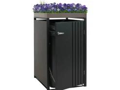 PROREGAL Weitere Ordnungssysteme Für Den Garten|1er-Mülltonnenverkleidung Mit Pflanzkasten HxBxT 125x68x84 cm Anthrazit Mülltonne 35kg