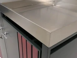 2er-Mülltonnenverkleidung Mit Pflanzkasten HxBxT 125x132x84 cm Anthrazit Holzoptik Dunkel Mülltonne 55kg*PROREGAL Best