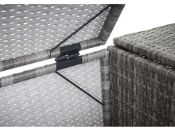 3er-Mülltonnenverkleidung HxBxT 110x195x66 cm Poly-Rattan 3x120L Mülltonnenbox Mülltonnenabdeckung*PROREGAL Sale