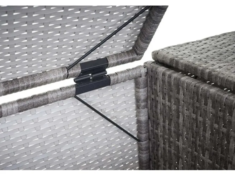 3er-Mülltonnenverkleidung HxBxT 110x195x66 cm Poly-Rattan 3x120L Mülltonnenbox Mülltonnenabdeckung*PROREGAL Sale