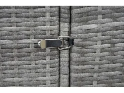 3er-Mülltonnenverkleidung HxBxT 110x195x66 cm Poly-Rattan 3x120L Mülltonnenbox Mülltonnenabdeckung*PROREGAL Sale